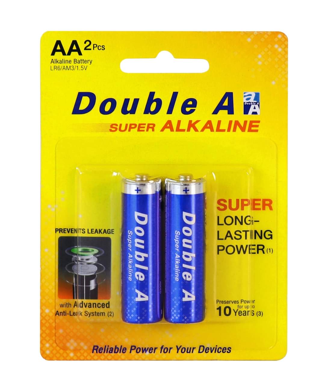 DOUBLE A ALKALINE BATTERIES AA