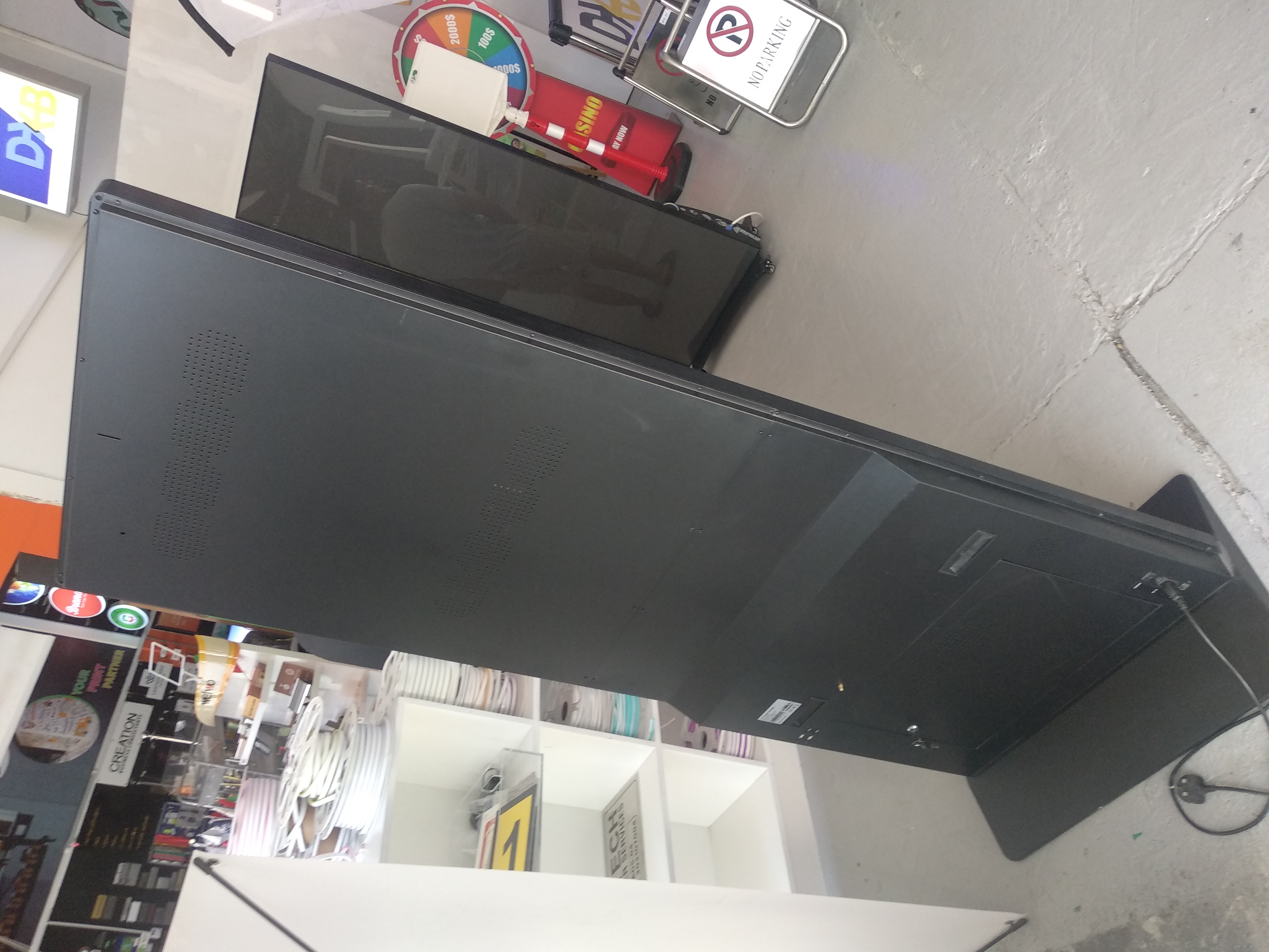 Black floor standing LCD  graphics display